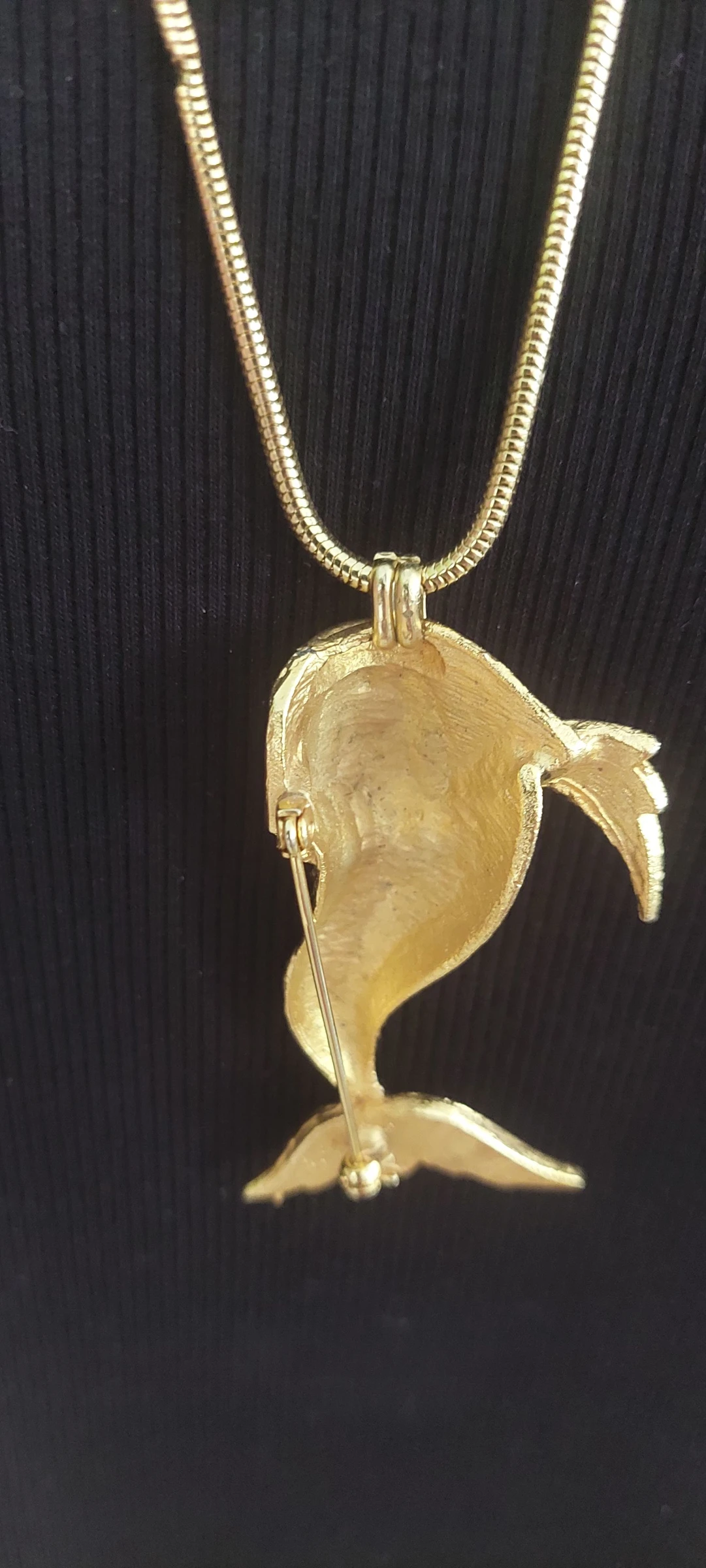 ✨ MAGNIFIEKE 2-in-1 Sautoir-Broche Vis Vintage uit de tijd (70s-80s) 🖤 金 – photo 4